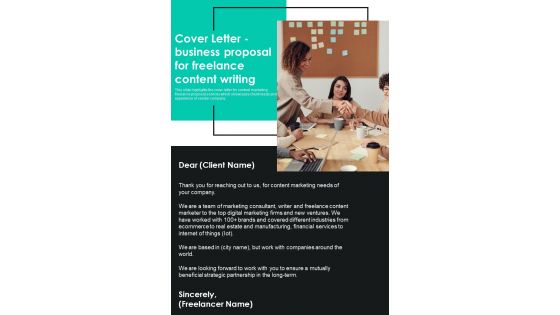 Cover Letter Business Proposal For Freelance Content Writing One Pager Sample Example Document Cover Letter Business Proposal For Freelance Content Writing One Pager Sample Example Document