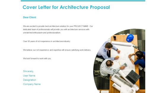 Cover Letter For Architecture Proposal Ppt PowerPoint Presentation Deck