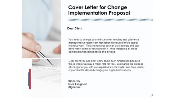 Cover Letter For Change Implementation Proposal Ppt PowerPoint Presentation Icon Guidelines Cover Letter For Change Implementation Proposal Ppt PowerPoint Presentation Icon Guidelines
