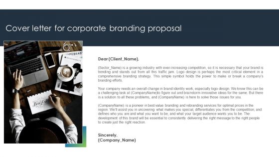 Cover Letter For Corporate Branding Proposal Clipart PDF