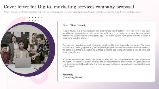 Cover Letter For Digital Marketing Services Company Proposal Structure PDF