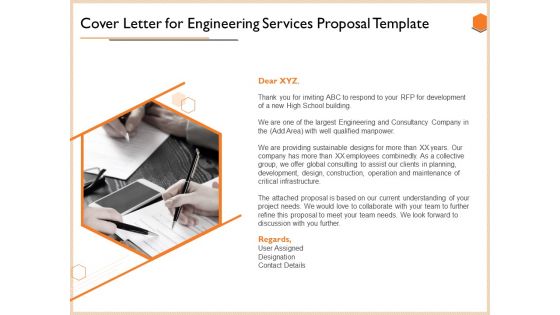 Cover Letter For Engineering Services Proposal Template Ideas PDF