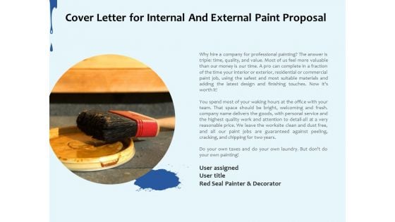 Cover Letter For Internal And External Paint Proposal Ppt Summary Display PDF