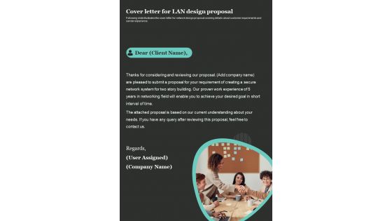 Cover Letter For LAN Design Proposal One Pager Sample Example Document