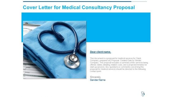 Cover Letter For Medical Consultancy Proposal Ppt File Summary PDF