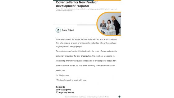 Cover Letter For New Product Development Proposal One Pager Sample Example Document Cover Letter For New Product Development Proposal One Pager Sample Example Document