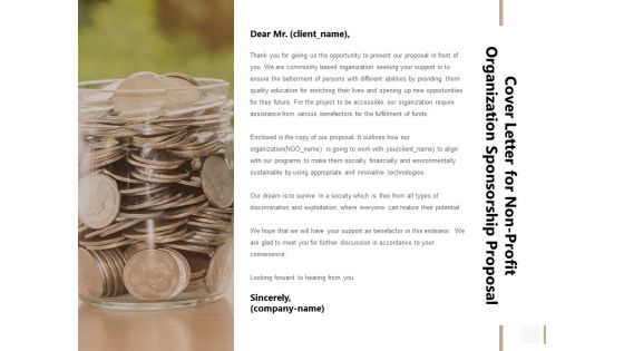Cover Letter For Non Profit Organization Sponsorship Proposal Mockup PDF Cover Letter For Non Profit Organization Sponsorship Proposal Mockup PDF