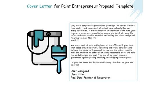 Cover Letter For Paint Entrepreneur Proposal Template Ppt Ideas Graphics PDF