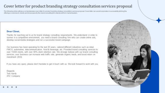 Cover Letter For Product Branding Strategy Consultation Services Proposal Pictures PDF