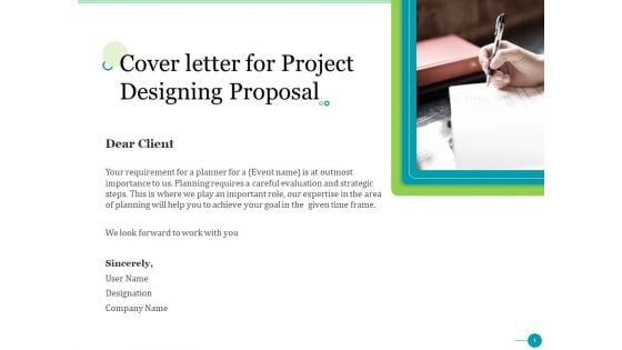 Cover Letter For Project Designing Proposal Ppt File Diagrams PDF