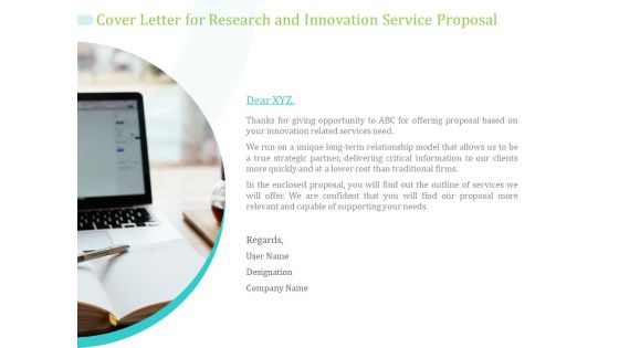 Cover Letter For Research And Innovation Service Proposal Ppt PowerPoint Presentation Inspiration Layouts PDF Cover Letter For Research And Innovation Service Proposal Ppt PowerPoint Presentation Inspiration Layouts PDF