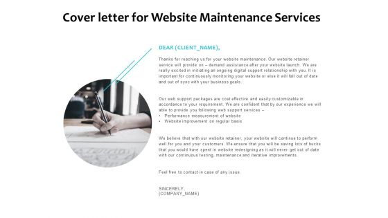 Cover Letter For Website Maintenance Services Ppt PowerPoint Presentation Icon Gridlines Cover Letter For Website Maintenance Services Ppt PowerPoint Presentation Icon Gridlines