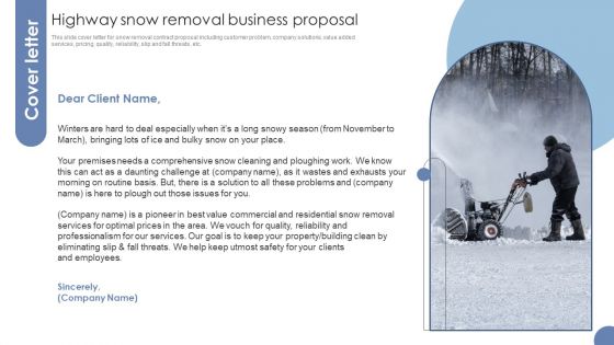 Cover Letter Highway Snow Removal Business Proposal Ppt Visual Aids Example File PDF Cover Letter Highway Snow Removal Business Proposal Ppt Visual Aids Example File PDF