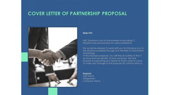 Cover Letter Of Partnership Proposal Ppt PowerPoint Presentation Model Diagrams