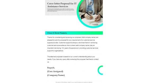 Cover Letter Proposal For IT Assistance Services One Pager Sample Example Document Cover Letter Proposal For IT Assistance Services One Pager Sample Example Document