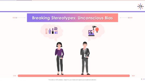 Cover Slide For Breaking Stereotypes Training Ppt