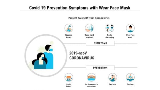 Covid 19 Prevention Symptoms With Wear Face Mask Ppt PowerPoint Presentation Styles Guidelines PDF