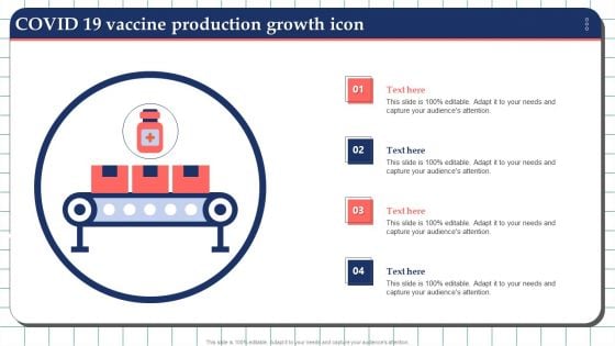 Covid 19 Vaccine Production Growth Icon Professional PDF