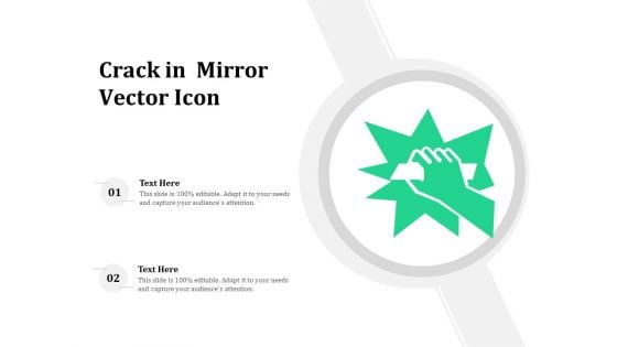 Crack In Mirror Vector Icon Ppt PowerPoint Presentation File Outline PDF