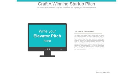 Craft A Winning Startup Pitch Ppt PowerPoint Presentation Design Ideas
