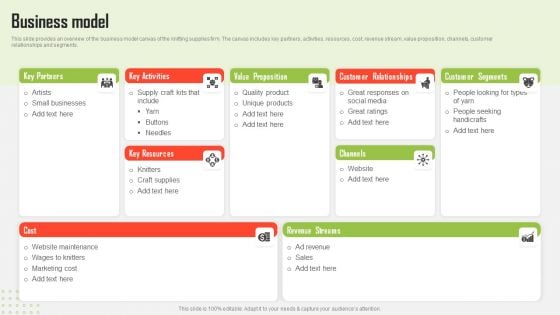 Craft Material Supply Firm Fundraising Pitch Deck Business Model Mockup PDF Craft Material Supply Firm Fundraising Pitch Deck Business Model Mockup PDF