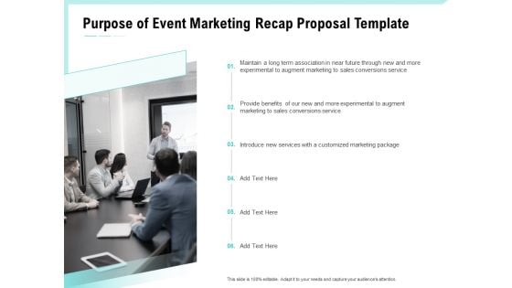 Craft The Perfect Event Proposal Purpose Of Event Marketing Recap Proposal Template Introduction PDF