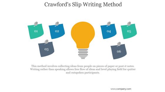 Crawfords Slip Writing Method Ppt PowerPoint Presentation Example