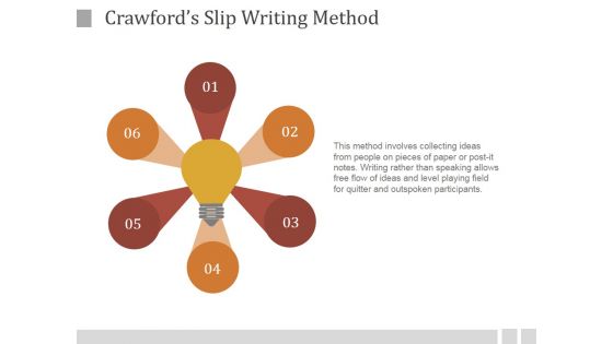 Crawfords Slip Writing Method Ppt PowerPoint Presentation Inspiration