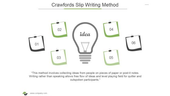 Crawfords Slip Writing Method Ppt PowerPoint Presentation Model Slide Download Crawfords Slip Writing Method Ppt PowerPoint Presentation Model Slide Download
