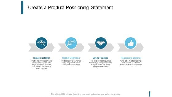 Create A Product Positioning Statement Ppt PowerPoint Presentation Portfolio Slide