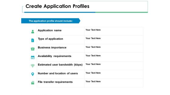 Create Application Profiles Ppt PowerPoint Presentation Styles Format