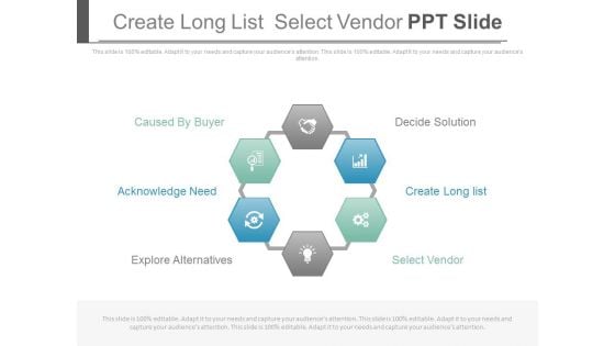 Create Long List Select Vendor Ppt Slide