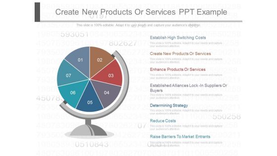 Create New Products Or Services Ppt Example