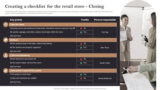 Creating A Checklist For The Retail Store Closing Opening Retail Store In Untapped Template PDF