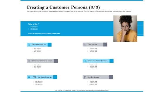 Creating A Customer Persona Points Clipart PDF