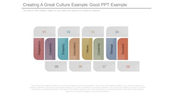 Creating A Great Culture Example Good Ppt Example