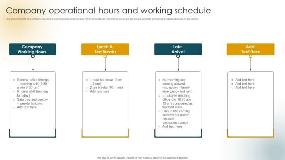 Creating An Effective Induction Programme For New Staff Company Operational Hours And Working Schedule Formats PDF