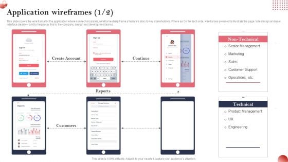 Creating And Introducing A Web Based Application Wireframes Microsoft PDF