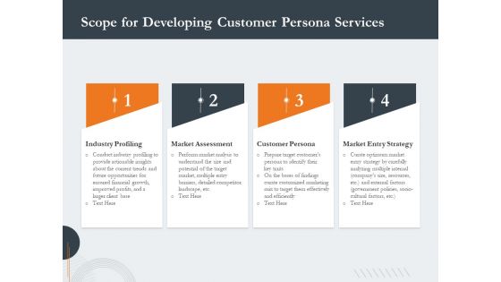 Creating Buyer Persona Scope For Developing Customer Persona Services Brochure PDF