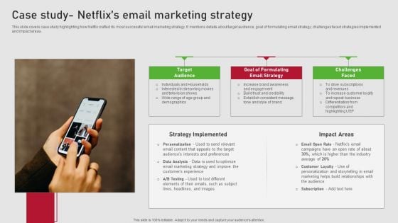 Creating Content Marketing Technique For Brand Promotions Case Study Netflixs Email Marketing Strategy Elements PDF