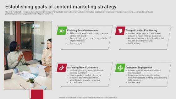 Creating Content Marketing Technique For Brand Promotions Establishing Goals Of Content Marketing Strategy Summary PDF Creating Content Marketing Technique For Brand Promotions Establishing Goals Of Content Marketing Strategy Summary PDF