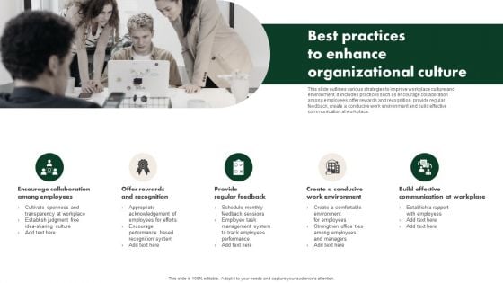 Creating Employee Value Proposition Best Practices To Enhance Organizational Culture Brochure PDF