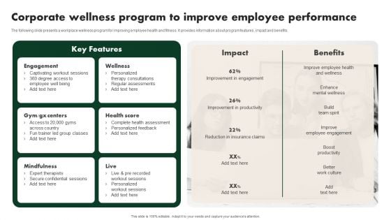 Creating Employee Value Proposition Corporate Wellness Program To Improve Employee Introduction PDF