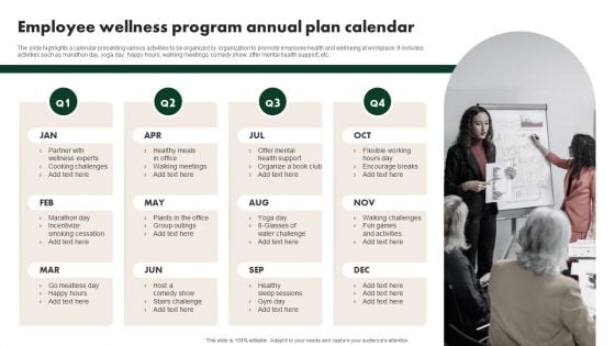 Creating Employee Value Proposition Employee Wellness Program Annual Plan Calendar Guidelines PDF