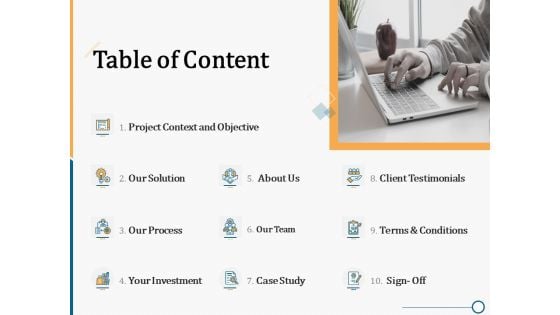 Creating Innovation Commodity Table Of Content Ppt Infographic Template Designs Download PDF