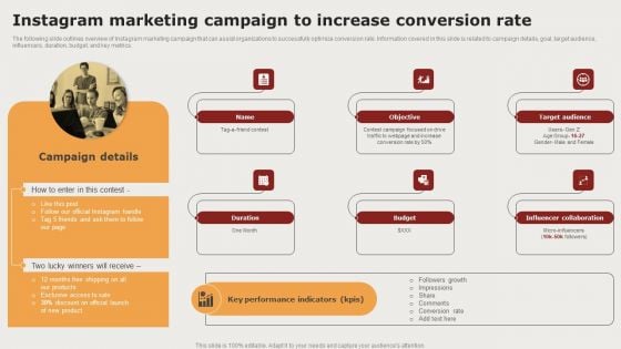 Creating Positioning Techniques For Market Research Instagram Marketing Campaign To Increase Conversion Rate Sample PDF