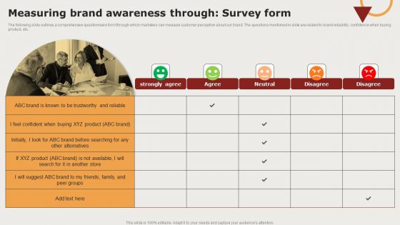 Creating Positioning Techniques For Market Research Measuring Brand Awareness Through Survey Form Information PDF