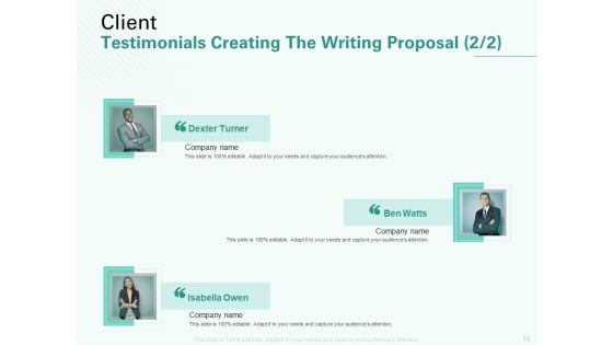 Creating The Writing Proposal Ppt PowerPoint Presentation Complete Deck With Slides