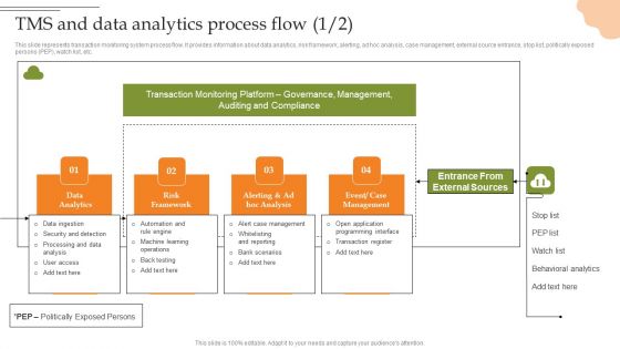 Creating Transaction Monitoring TMS And Data Analytics Process Flow Elements PDF