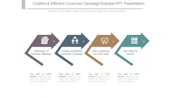 Creative And Effective Consumer Campaign Example Ppt Presentation